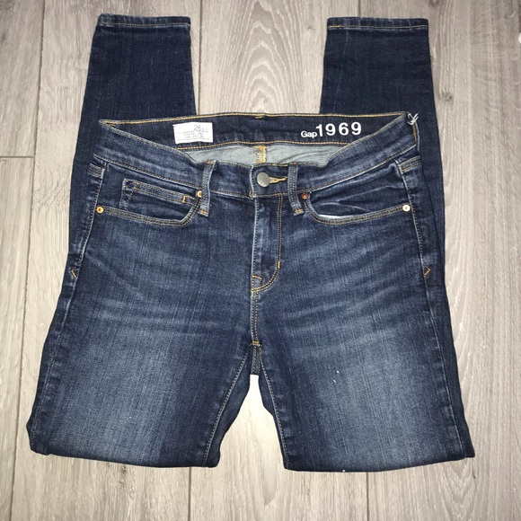 Gap 1969 jean leggings dark wash with fades - Picture 8 of 9